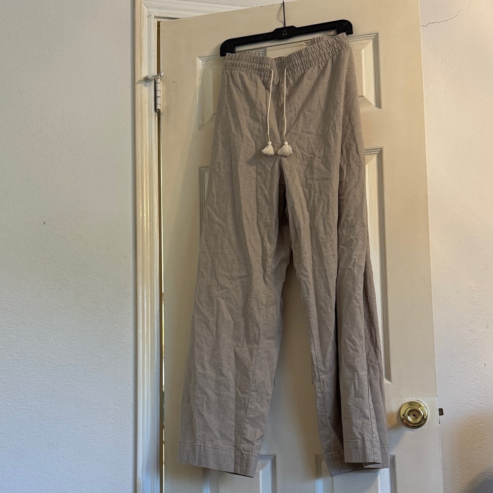 NWT Lane Bryant Women’s linen Blend wide leg pants